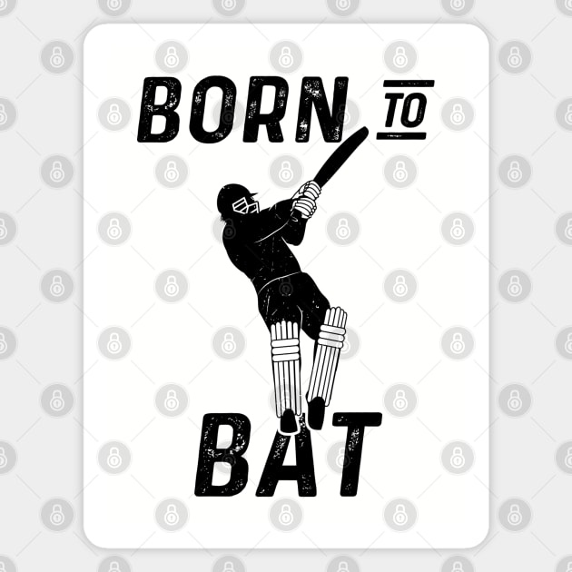 Cricket Player Batsman Born To Bat Cricket Fan Magnet by atomguy